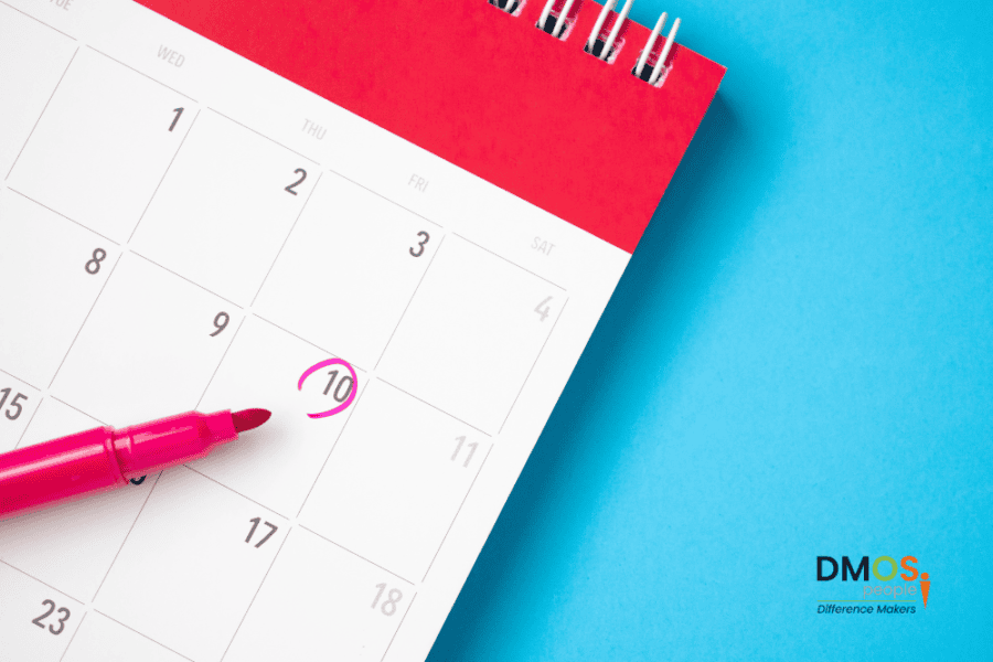 A calendar with a date circled
