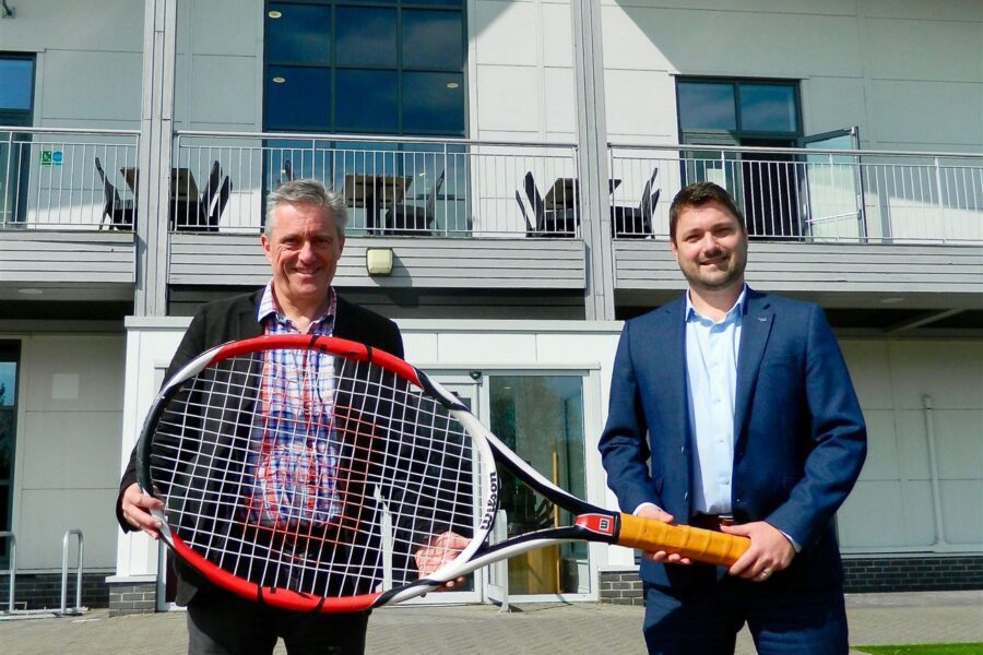 Dave Courteen and Stuart Danks stood outside the Shrewsbury Club