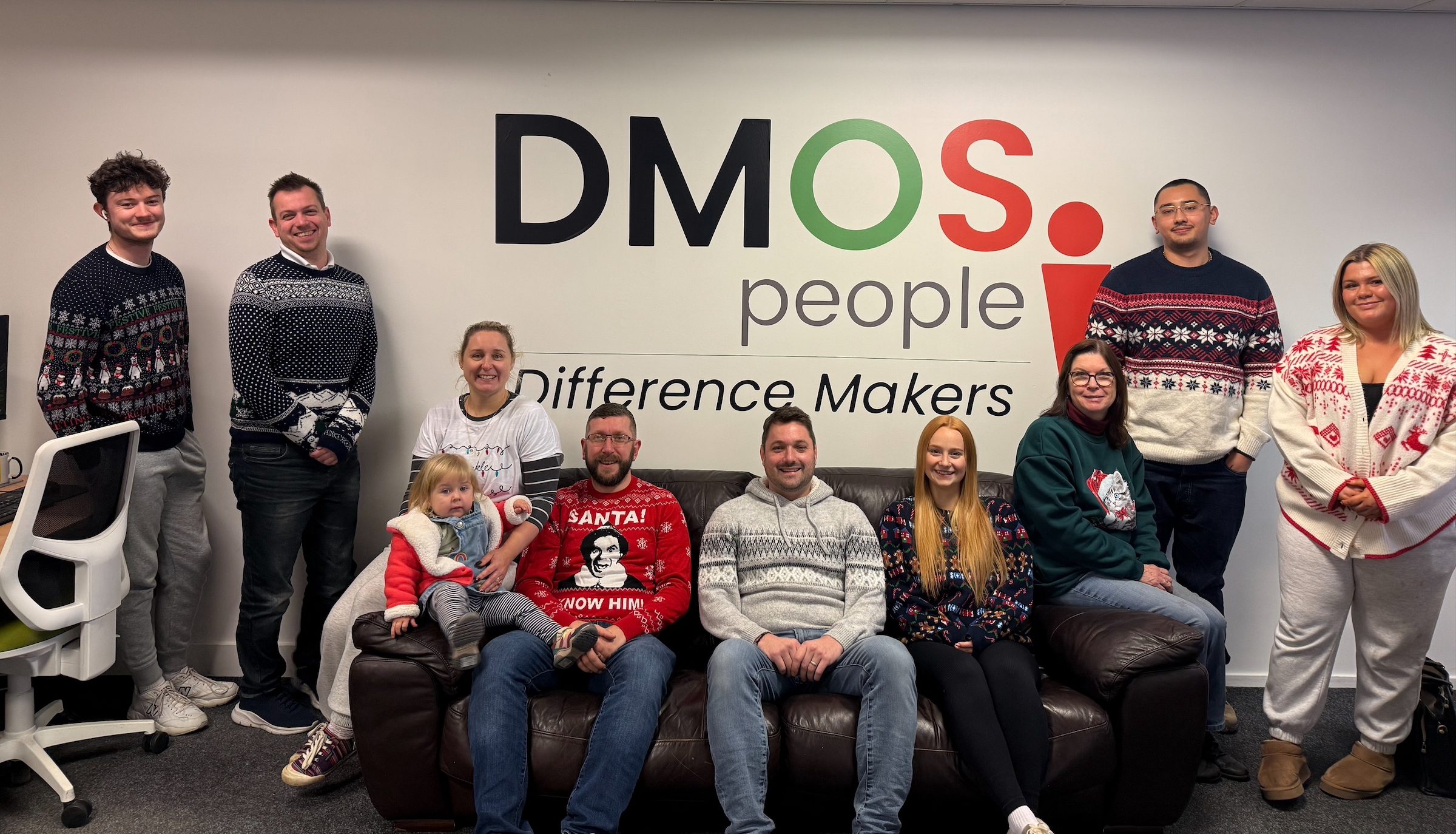 Wearing Christmas Jumpers for the Food Hub